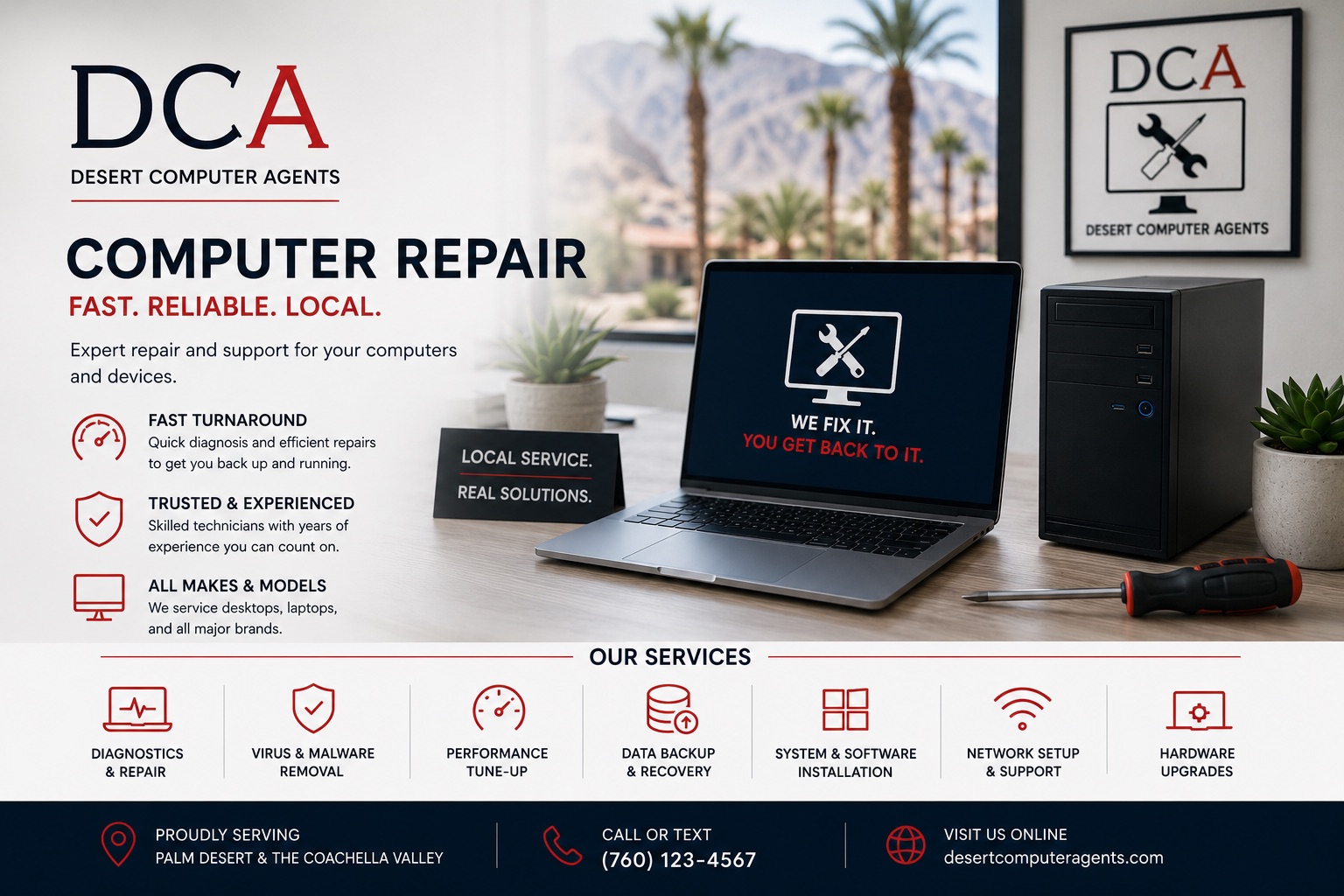 Computer repair service Palm Desert